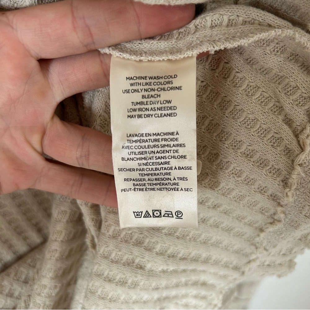 Free People Juicy Long Sleeve Oversized Waffle Knit Sweater in Stone Cold Beige - Picture 8 of 16